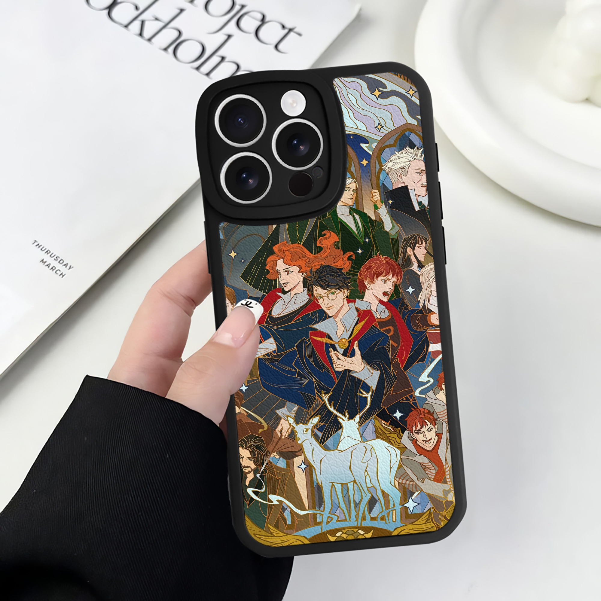 （画像用） Harry Potter ハリー・ポッターシリーズ 【iPhone 16シリーズ対応】シリコンスマホケース（レザー調） 材質：シリコン